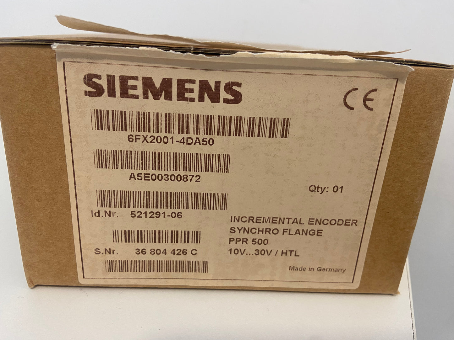 Siemens 6FX2001-4DA50 INCREMENTAL ENCODER