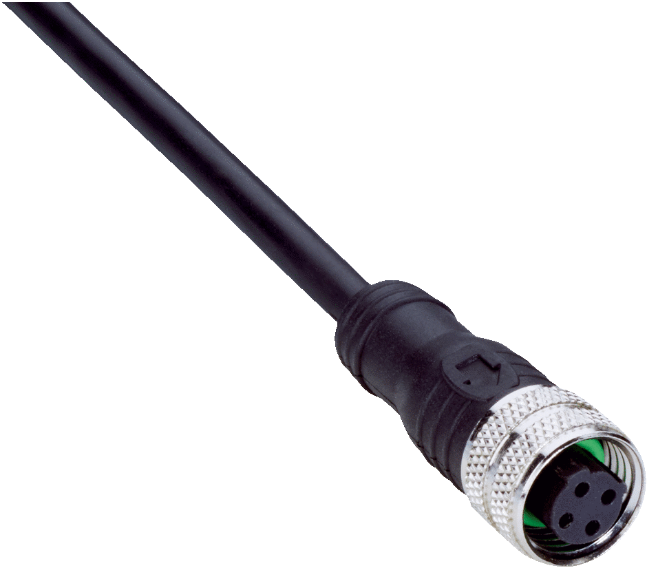 Cable moldeado Sick KA24-SIF210 de 4 pines para microcorriente alterna (6053107)